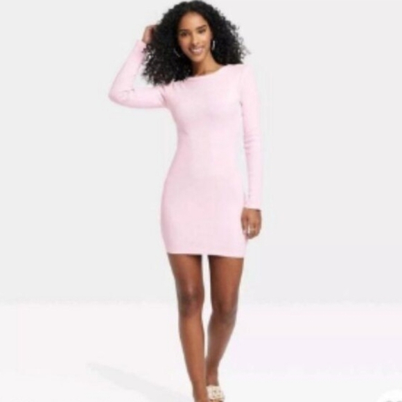 Universal Thread Dresses & Skirts - Universal Thread Light Pink Ribbed Long Sleeve Dress XXL